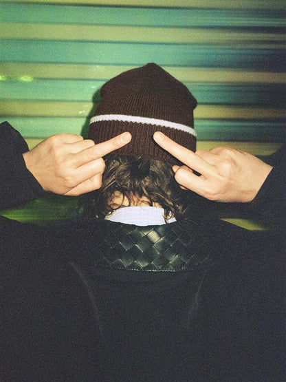 SNEEZE CONTRAST STRIPE WOOL BEANIE